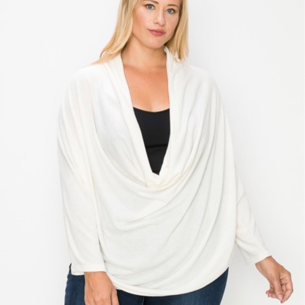 $7 Sale item ✅PLUS SIZE COWL NECKLINE DOLMAN SLEEVE TOP - RESTOCKED